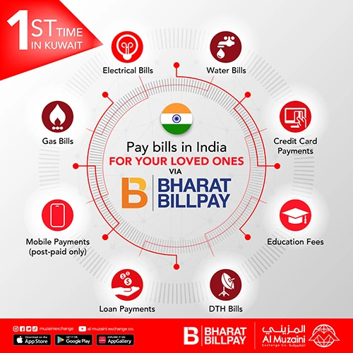 Pay your bills in India via Bharat BillPay service through Al Muzaini